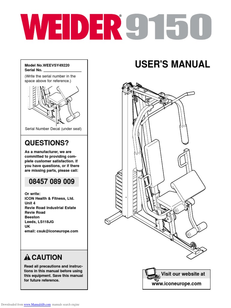 User'S Manual: Questions? | PDF | Screw | Manufactured Goods, image size:768x1024