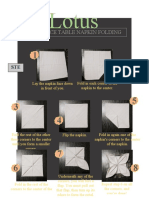 Lotus: Advance Table Napkin Folding Steps