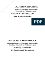 Student Report Cards for John and Cassandra Aguilar