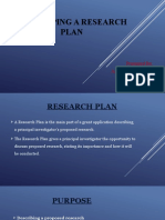Developing A Research Plan: Presented By, Aswathy Gopinadhan 2 Sem Mba
