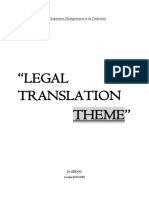 Legal Translation - Theme