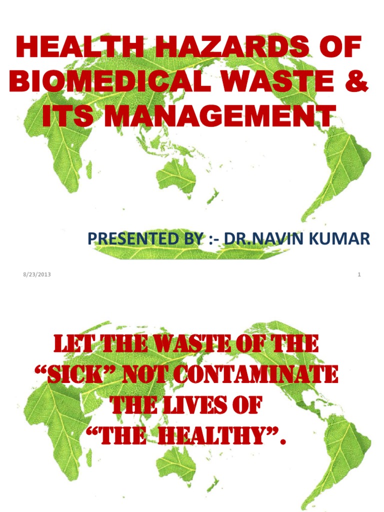 Hazards of Biomedical Waste PDF Waste Health Sciences
