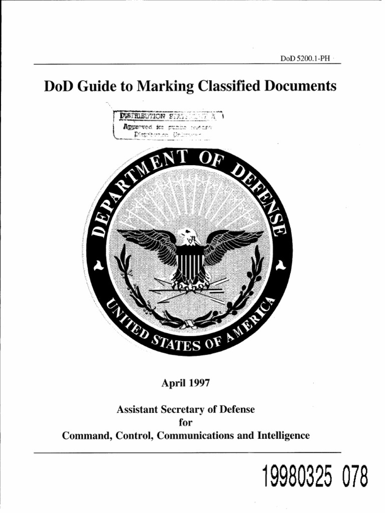 Guidance on Properly Marking Classified Documents Instructions for Identifying Classified