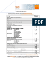 Project Initiation Document Checklist: PID Item Check When Complete Section 1: What Is The Project All About?