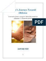 Mother's Journey Towards Oblivion-By Suryan Iyer- On Alzheimer's/Dementia