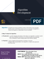 Algorithm Development: by Neil A. Basabe