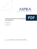 Good Governance For Sustainable Development: Munich Personal Repec Archive