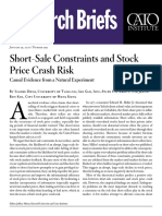 Short Sale Constraints and Stock Price Crash Risk: Causal Evidence From A Natural Experiment