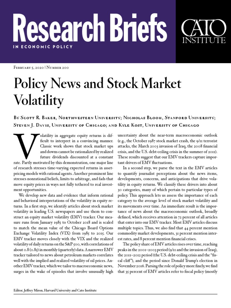 Policy News and Stock Market Volatility | PDF | Stock Market ...