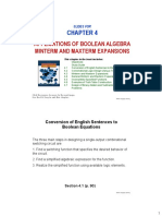 Applications of Boolean Algebra Minterm and Maxterm Expansions