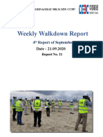 Weekly Walkdown Report - 21.09.2020