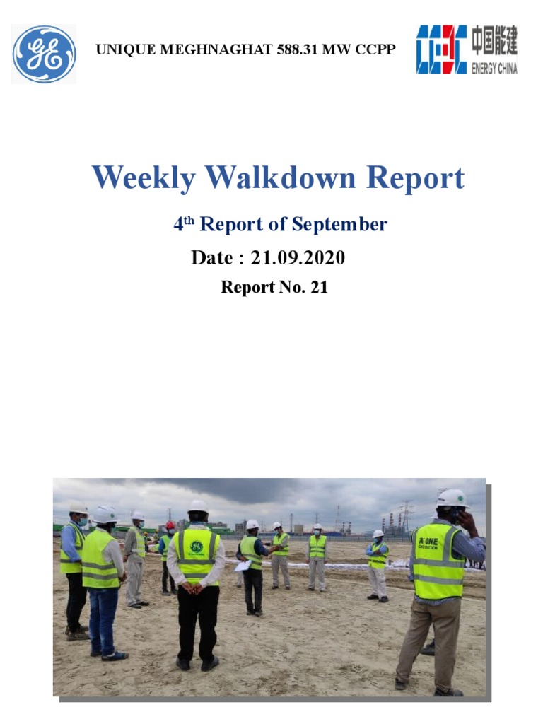 Weekly Walkdown Report - 21.09.2020 | PDF | Business