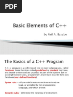 Basic Elements of C++