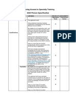 WAST 2020 Person Specification (For August 2020 Intake Onwards)