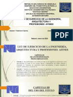 Ley de Ejecicio de La Ingenieria, Arquitectura y Otras Profesiones.