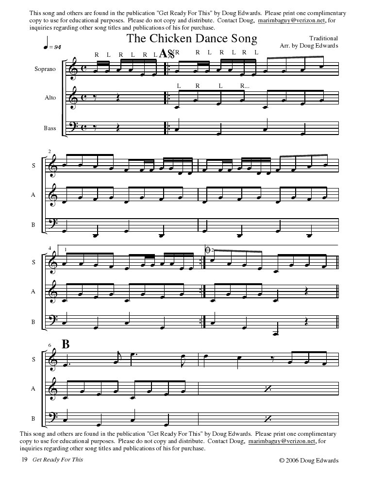 The Chicken Dance Song PDF Leisure Entertainment (General)