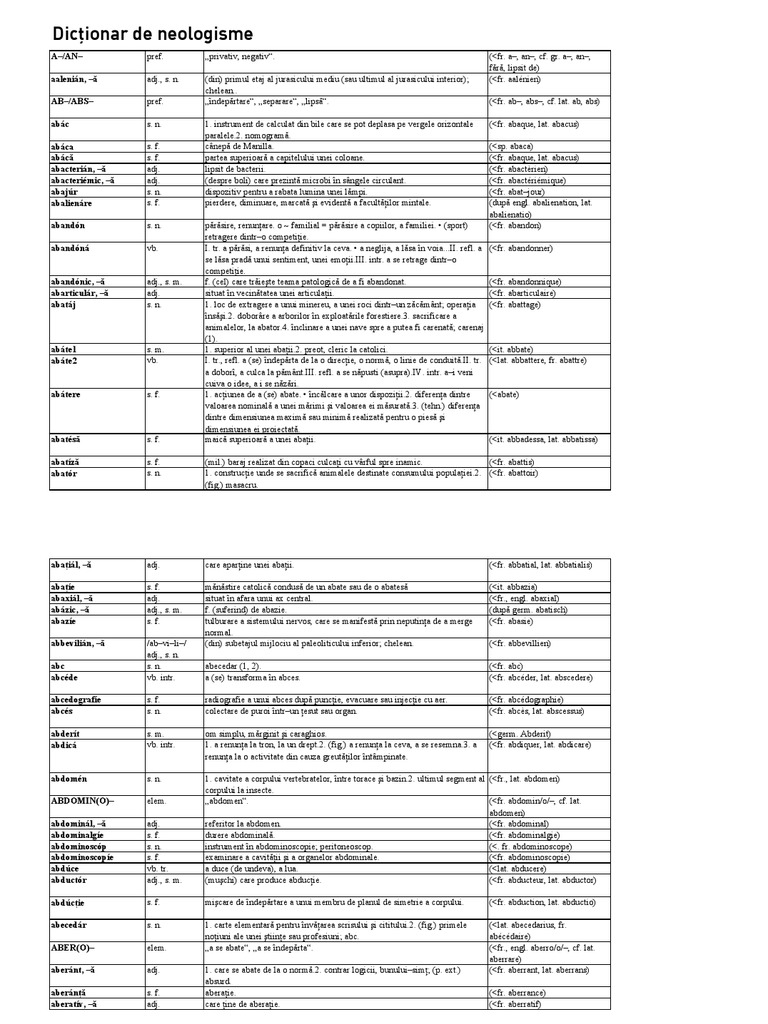 Dictionar de Neologisme  PDF