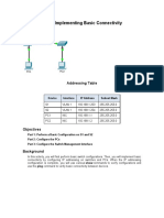 2.3.2.5 Packet Tracer - Implementing Basic Connectivity