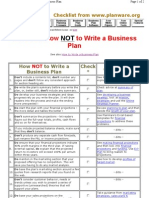 biz plan checklist