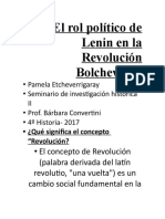 El Rol Político de Lenin en La Revolución Bolchevique