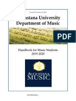 Augustana University Department of Music: Handbook For Music Students 2019-2020