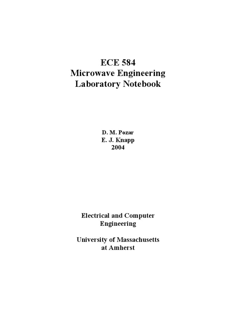 Microwave Lab Manual PDF Waves Electronic Circuits