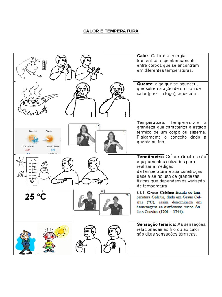 Atividade sobre Calor e Temperatura 7º Ano | PDF