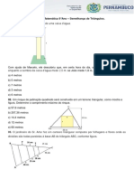 Desafio de Matemática 9°ano - Semelhança de Triângulos PDF