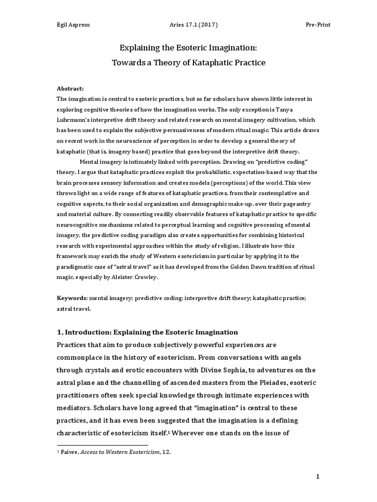 Esoteric Practices Pdf Pdf Mental Image Perception