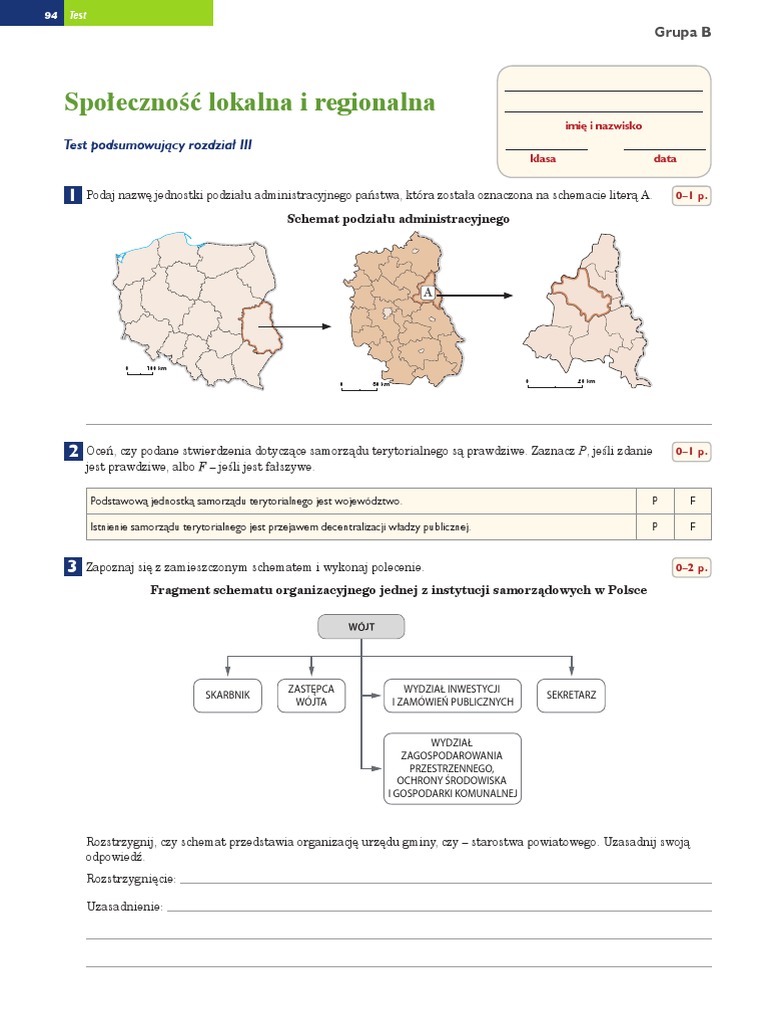 Sprawdzian Wos Klasa 8 Dział 2