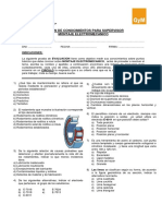 Examen de conocimientos para supervisor montaje electromecanico CCA