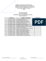 UNEFA Acta Evaluación Cálculo Numérico