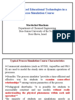 Use of Advanced Educational Technologies in A Process Simulation Course