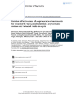 Relative Effectiveness of Augmentation Treatments For Treatment-Resistant Depression