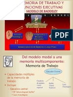 Memoria de trabajo y funciones ejecutivas según el modelo de Baddeley