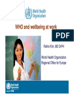 Who and Wellbeing at Work: Rokho Kim, MD DRPH World Health Organization Regional Office For Europe