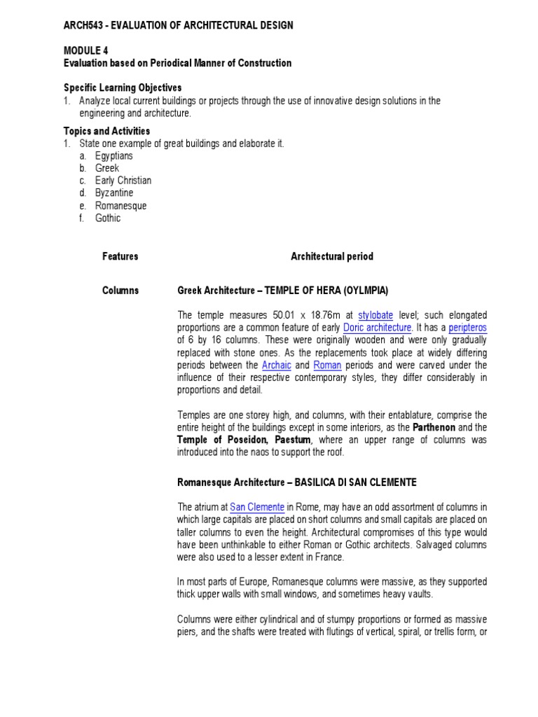 Architectural Design Evaluation Overview | PDF | Vault (Architecture ...