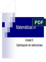 Unidad05 - Optimizacion Sin Restricciones