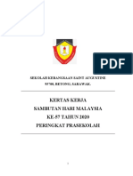 Kertas Kerja Sambutan Hari Malaysia KE-57 TAHUN 2020 Peringkat Prasekolah