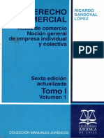 Derecho Comercial (Tomo I.Volumen 1) - Ricardo Sandoval L