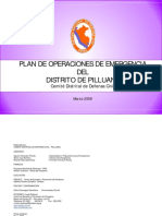 Plan de Operaciones de Emergencia Del Distrito de Pilluana PDF