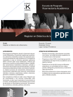 Magister en Didactica Matematica Online