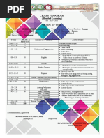 Class Program: (Blended Learning) Grade Ii - Pine