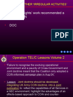 TELIC Insights' Work Recommended A Review of COIN DOC: Coin and Other Irregular Activities'