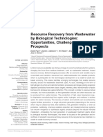 Resource Recovery From Wastewater by Biological Technologies: Opportunities, Challenges, and Prospects