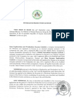 Payara Field Petroleum Production License