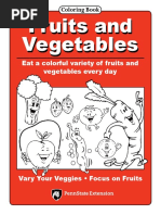 Fruits and Vegetables Coloring Book PDF