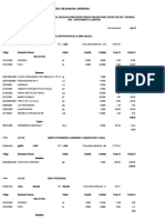 Análisis de Precios Unitarios: Fecha Presupuesto