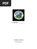 Barangay Citizen Charter Model Guide | PDF | Identity Document | Receipt