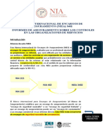 Informes de aseguramiento sobre controles en organizaciones de servicios (NIEA 3402